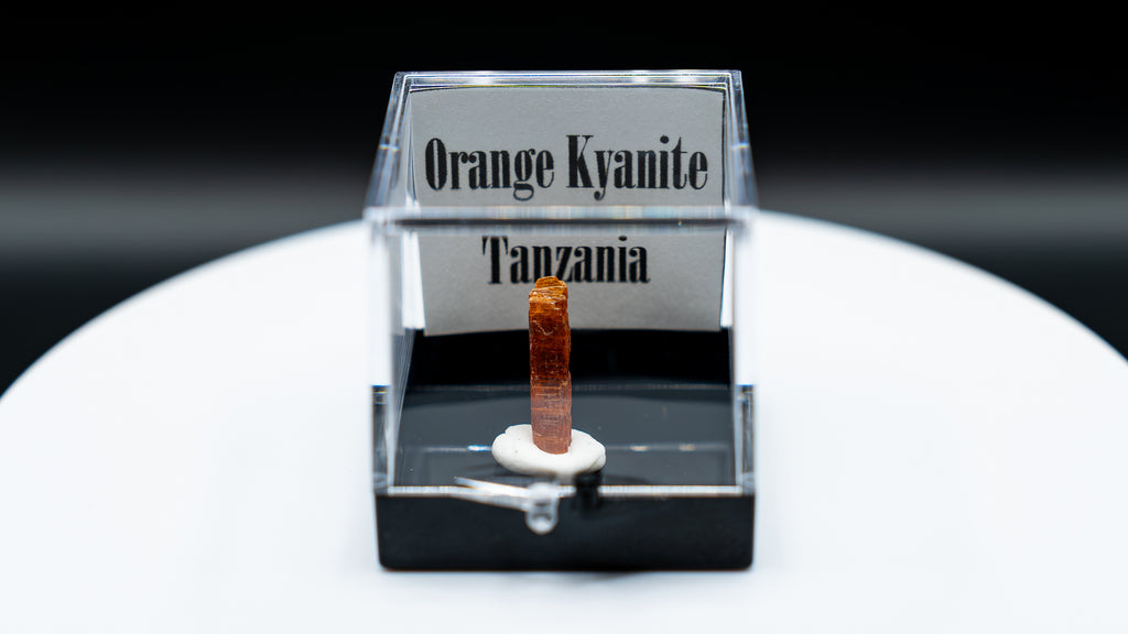 Orange Kyanite Crystal – Tanzania | Perky Box Display Specimen