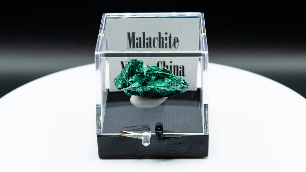 Malachite Crystal Specimen – Yindu, China | Perky Box Display