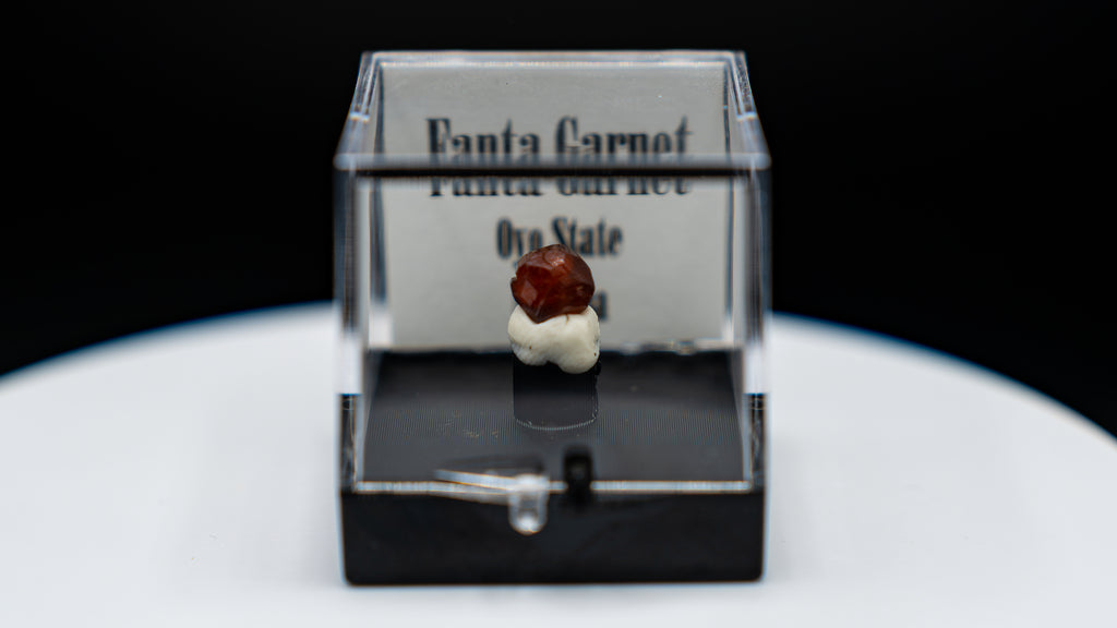 Etched Fanta Garnet Specimen – Oyo State, Nigeria | Dark Orange Crystal