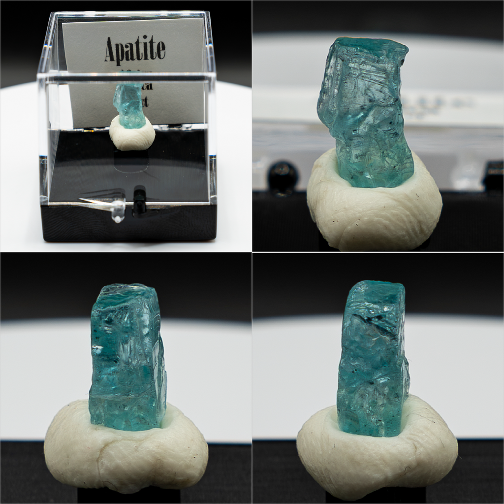 Blue Apatite Crystal Specimen – Africa | Perky Box Display