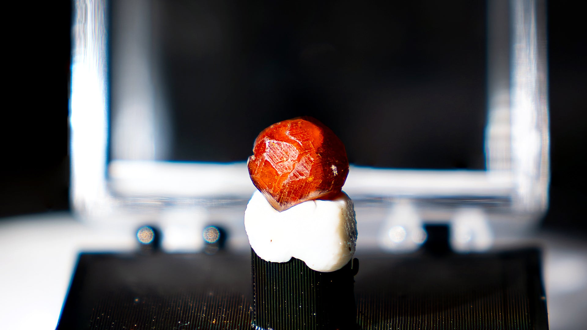 Etched Fanta Garnet Specimen – Oyo State, Nigeria | Dark Orange Crystal