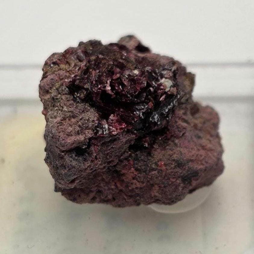 Roselite and Erythrite Micromount Specimen, Bou Azzer, Morocco. ROCK ADOPTION!