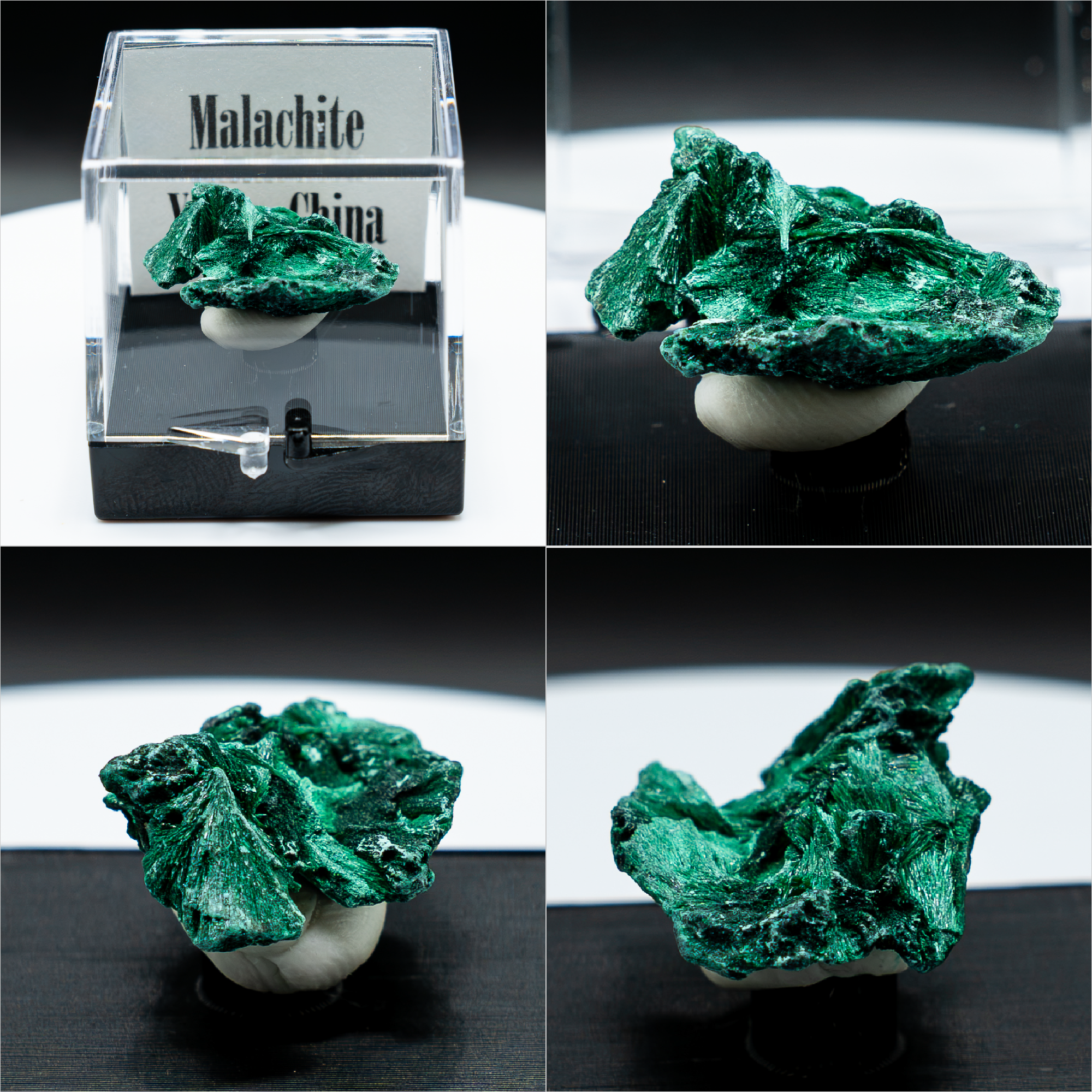 Malachite Crystal Specimen – Yindu, China | Perky Box Display