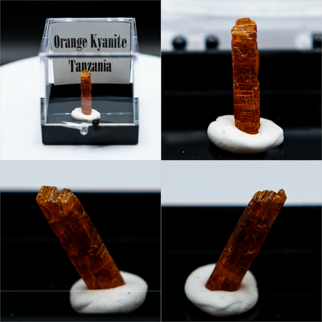 Orange Kyanite Crystal – Tanzania | Perky Box Display Specimen