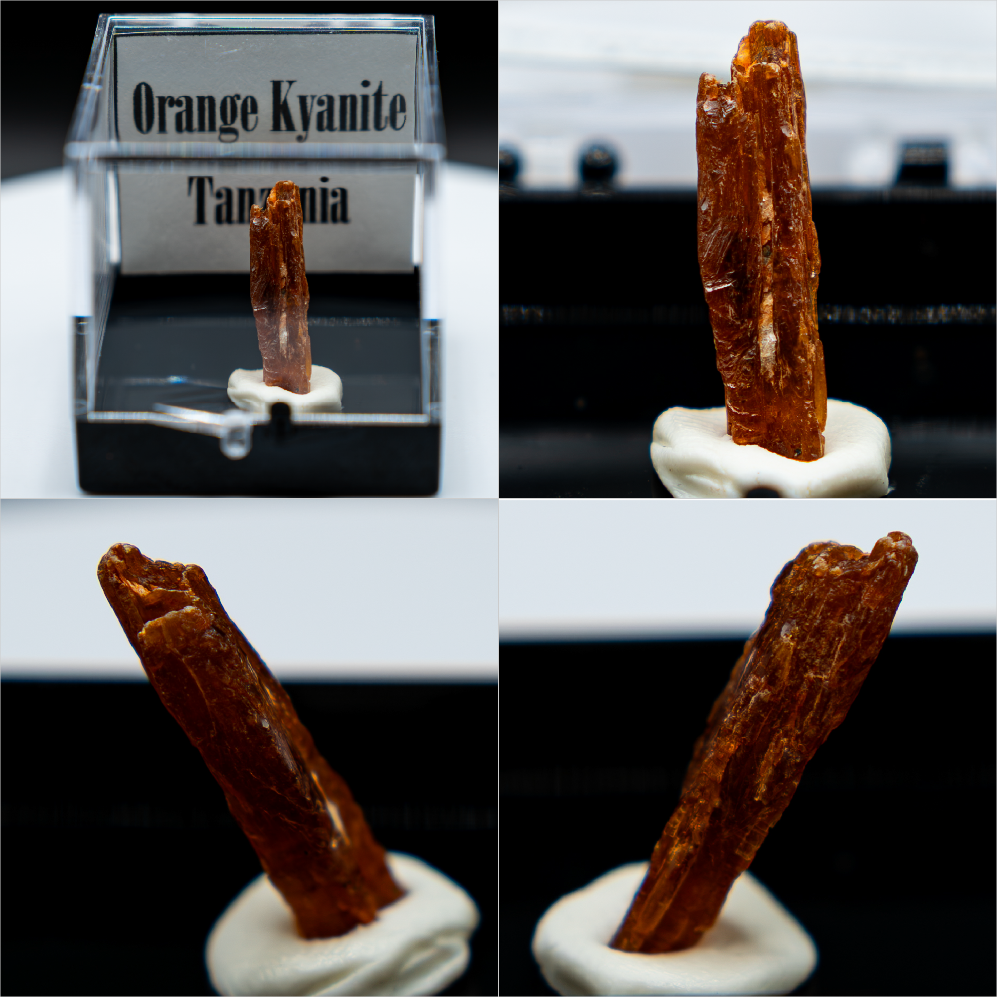 Orange Kyanite Crystal – Tanzania | Perky Box Display Specimen
