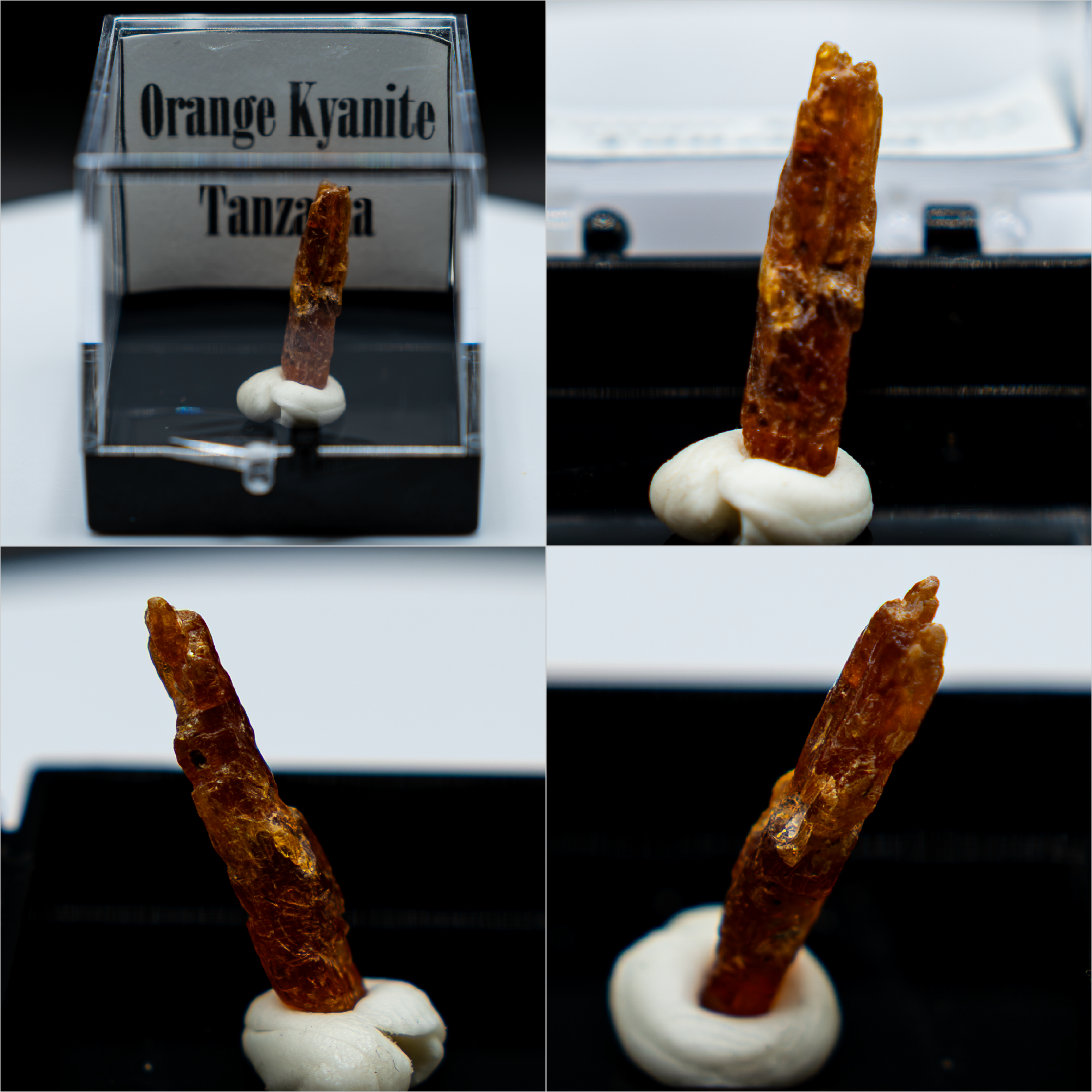 Orange Kyanite Crystal – Tanzania | Perky Box Display Specimen